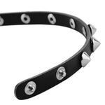 Sexy Simulate Leather Rivet Studded Stainless Steel Bracelet Wrap Hand Chain 2018 New (Black) - webtekdev