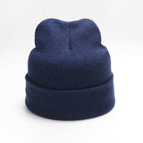 Plain Knitted Hat Winter Cap Women's Polyester Soft Unisex Bonnet Hat Female Casual Hip Hop Skullies Beanies Men Autumn Beanies - webtekdev