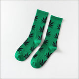 Moda Socmark Funny Socks Men Comfortable High Quality Cotton Happy Hemp Leaf Maple Casual Long Weed Crew Sock Dress Harajuku - webtekdev