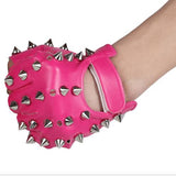 Children's punk rivet faux leather glove kids DS dancing Rock and roll jazz rivet glove R388 - webtekdev
