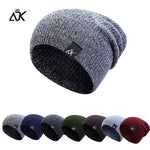 Mixed Color Baggy Beanies For Men Winter Cap Women's Outdoor Bonnet Skiing Hat Female Soft Acrylic Slouchy Knitted Hat For Boys - webtekdev