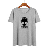 Hip Hop Harajuku Alien Printed Tshirt Ufo Space Science Funny T Shirts Women Summer Tops Tumblr Black White T-shirt Graphic Tee - webtekdev