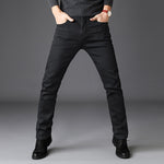 2019 Black Grey Brands Jeans Trousers Men Clothes  Elasticity Skinny Jeans Business Casual Male Denim Slim Pants Classic Style - webtekdev