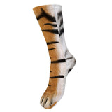 New Funny Socks 3D Paw Printed Animal Socks Women Cat Zebra Leopard Panda Paw Long Cotton Socks  for Women Men Unisex - webtekdev