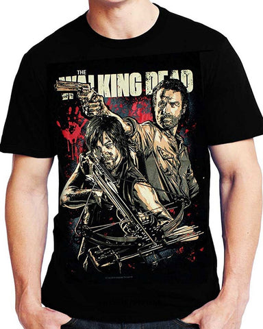 Men T Shirt Fashion The Walking Dead Comic Book Series Rick Grimes Daryl Dixon Cool Women - webtekdev