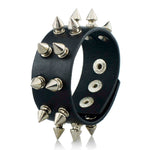 Unisex Rock Cone Stud Spikes Rivet Gothic Punk Wide Cuff Leather HipHop  Bangle Bracelet S060 - webtekdev