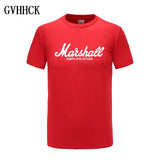 Marshall T Shirt Logo Amps Amplification Guitar Hero Hard Rock Cafe Music Muse Tops Tee Shirts For Men Fashion Harajuku T-shirts - webtekdev