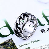 Beier new store 316L Stainless Steel high quality ring Gothic chain ring personality retro  Fashion jewelry LLBR8-175R - webtekdev