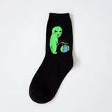 New Mid Crew Socks Lord Normal Alien Cat ET Pop-Up Spaced WE OUT HERE Skater come in peace Men Road Trip 34-43 - webtekdev