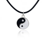 Yin Yang Pendant Necklace Black White Couple Sister Friendship Fashion Jewelry Unique Gifts for Women Enamel - webtekdev