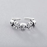 Chandler Antique Gothic Men's Ring Skull Biker Male Rings For Women Personalized Punk  Open Retro Nail Jewel Wedding Band - webtekdev