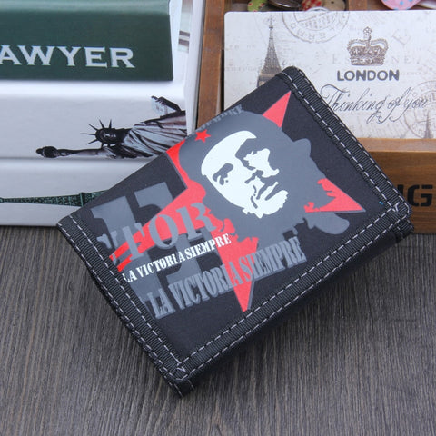 2019 New Punk Tri-fold Canvas Wallet Large Capacity Pocket Wallets for Men and Women Designer Casual Zipper Coin Purse - webtekdev