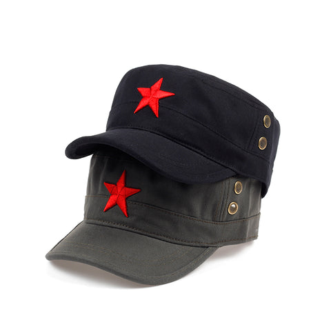 2018 Cotton% High quality Five STARS gas hole Baseball Caps Service Army Hat Patrol flat hats Hip Hop canvas Snapback cap hats - webtekdev