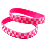 1PC Punk Style Printed Checkered Silicone Wristband - webtekdev