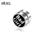 SMJEL Rock Strong Magnet Magnetic Health Care Ear Stud Non Piercing Earrings Skull David Star Tai Chi Earings Jewelry Mens Women - webtekdev