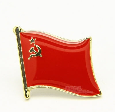 National Flag Metal Lapel Pin Flag Pin USSR Russia - webtekdev