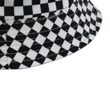 FOXMOTHER New Black White Plaid Check Bucket Hats Fishing Caps Women Mens - webtekdev