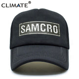 CLIMATE New Anarchy Cap Men Bedlam Evil Anarchist Trucker Caps Summer Cool Cap Mesh Black Baseball Net Trucker Cap Hat for Men - webtekdev