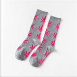 Moda Socmark Funny Socks Men Comfortable High Quality Cotton Happy Hemp Leaf Maple Casual Long Weed Crew Sock Dress Harajuku - webtekdev
