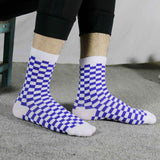 Korea Funky Harajuku Trend Women Checkerboard Socks Geometric Checkered Socks Men Hip Hop Cotton Unisex Streetwear Novelty Socks - webtekdev