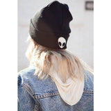 Hot Sale Embroidery Alien Hat Winter Men And Women Cuff Hats Soft Solid Beanies Hip Hop Unisex Warm Knitted Caps Gorros De Lana - webtekdev
