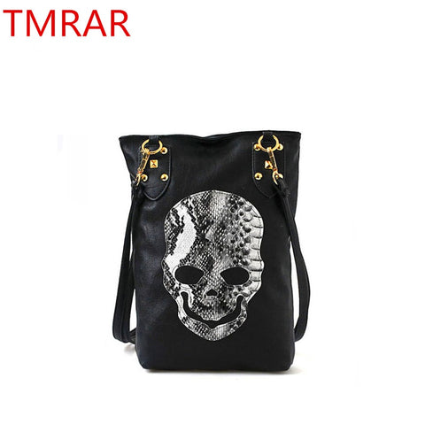 Hot 2019 New Punk Black Skull Face Designer PU leather Handbags Women's Shoulder Bag Ladies Tote CrossBody Shopping Bag qqq01 - webtekdev