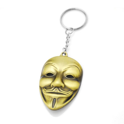 Original Brand Movie Series Key Chain V for Vendetta Hacker Mask New Keychain for Keys Chaveiro Llavero Keychain 3 Colors Gift - webtekdev