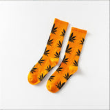 Moda Socmark Funny Socks Men Comfortable High Quality Cotton Happy Hemp Leaf Maple Casual Long Weed Crew Sock Dress Harajuku - webtekdev