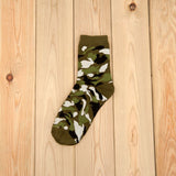 [COCOTEKK]5 Colors Korean New Men Military Socks Graffiti Green Mens Cotton Socks Jungle Style Winter Classic Camouflage Socks - webtekdev