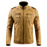 2020 New Autumn Winter Mens Leather Jacket Coat Thick Warm Fleece High Quality PU Leather Motorcycle Jacket Men - webtekdev