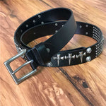 Genuine Leather Metal Punk Studded Belt - webtekdev