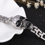 rock punk skull charm bracelets for men party decorations stainless steel mens bracelets wristband for him - webtekdev