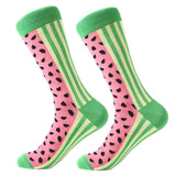 MYORED 1 pair men socks combed cotton cartoon animal bird shark zebra corn watermelon sea food geometric novelty funny socks - webtekdev
