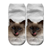 RUBU women's funny animal Cute 3D Print Socks Women Ankle Socks Unisex Socks Hot women Fashion Sox cartoon cat for female 5H1 - webtekdev