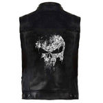 PU Vests Men Leather Skull Hip Hop Sleeveless Jackets Punk Rock Waistcoat Streetwear Outerwear Biker Motorcycle Locomotive Coats - webtekdev