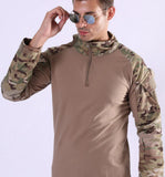 Male Military Uniform Tactical Long Sleeve T Shirt Men Camouflage Army Combat Shirt Airsoft Paintball Clothes Multicam Shirt Top - webtekdev