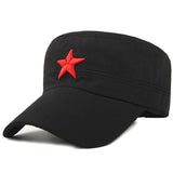 NEW Cotton Military cap for Men women red star Embroidery sailor vintage Hat men's flat camouflage leisure summer captain cap - webtekdev