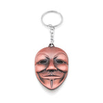 Original Brand Movie Series Key Chain V for Vendetta Hacker Mask New Keychain for Keys Chaveiro Llavero Keychain 3 Colors Gift - webtekdev