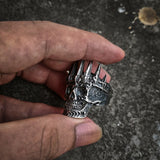 EYHIMD Mens Classical Nobility Silver King Crown Skull 316L Stainless Steel Biker Rings Punk Fasion Jewelry Gift for Men - webtekdev