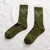 Marvel Comics Hero General Socks cartoon Superman Captain America Towel bottom Warm Stitching pattern Military green Casual Sock - webtekdev