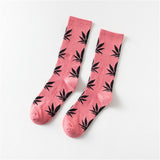 Moda Socmark Funny Socks Men Comfortable High Quality Cotton Happy Hemp Leaf Maple Casual Long Weed Crew Sock Dress Harajuku - webtekdev