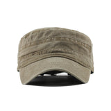 [FLB] 2019 Classic Vintage Flat Top Mens Washed Caps And Hat Adjustable Fitted Thicker Cap Winter Warm Military Hats For MenF314 - webtekdev