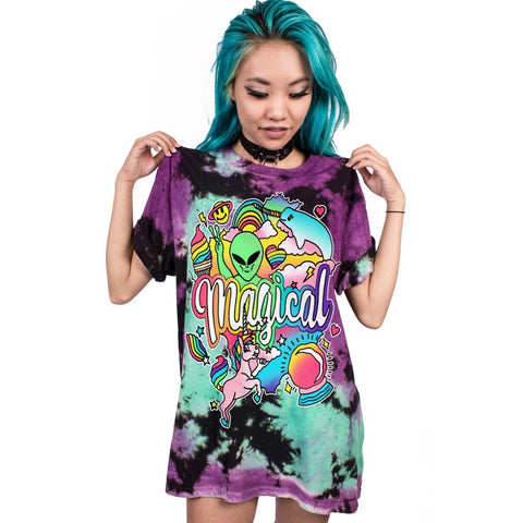 The Alien Cartoon Crystal ball 3D Printed Women Tops Tees Loose Casual O-neck Long T shirts Soft Polyester/Spandex Fashion Blusa - webtekdev