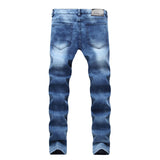 High Quality Causal Mens Skinny Jeans Distressed Ripped Hole Biker Denim Slim Fit Kenn Camouflage Hip Hop Punk Men Jeans - webtekdev