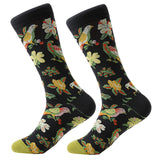 MYORED 1 pair men socks combed cotton cartoon animal bird shark zebra corn watermelon sea food geometric novelty funny socks - webtekdev