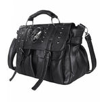 BENVICHED Shoulder Bag Lady Fashion Bag Designer Punk Skull Rivet Bag All-Match Women's Handbag Black Big Tote Bag (Black) - webtekdev