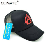 CLIMATE New Anarchy Cap Men Bedlam Evil Anarchist Trucker Caps Summer Cool Cap Mesh Black Baseball Net Trucker Cap Hat for Men - webtekdev