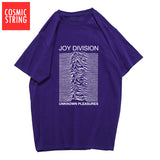 COSMIC STRING 100% cotton summer men's T-shirts Joy Division Unknown Pleasure punk COOL T-shirt rock hipster t shirt tee shirts - webtekdev