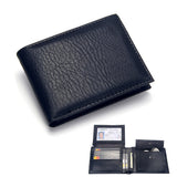 Casual Men's Wallets Leather Solid Luxury Wallet Men Pu Leather - webtekdev