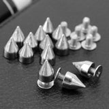 100 Pcs Bullet Rivets 9.5mm Spots Cone Screw Metal Studs Rivet Bullet Spikes - webtekdev